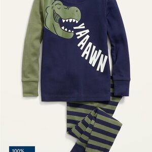 Old Navy Navy and Green Dinosaur Pajama Set